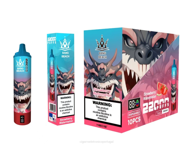 Atacado Vaporizador - Bang Beach Tela inteligente de 22.000 baforadas melancia morango 8T6023