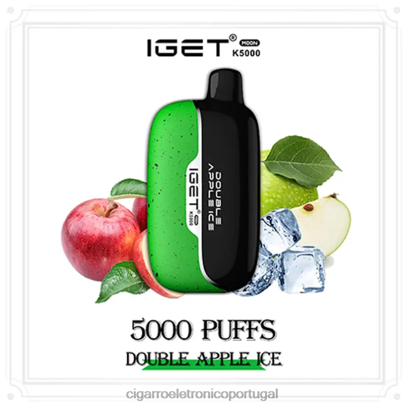 Cigarro Eletrónico Comprar Online - IGET Moon k5000 gelo de maçã duplo 280PF19
