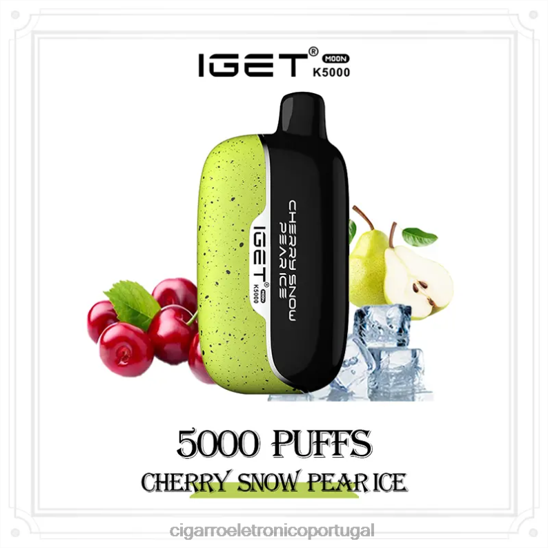 Cigarro Eletrónico Iqos - IGET Moon k5000 gelo de pêra cereja 280PF5