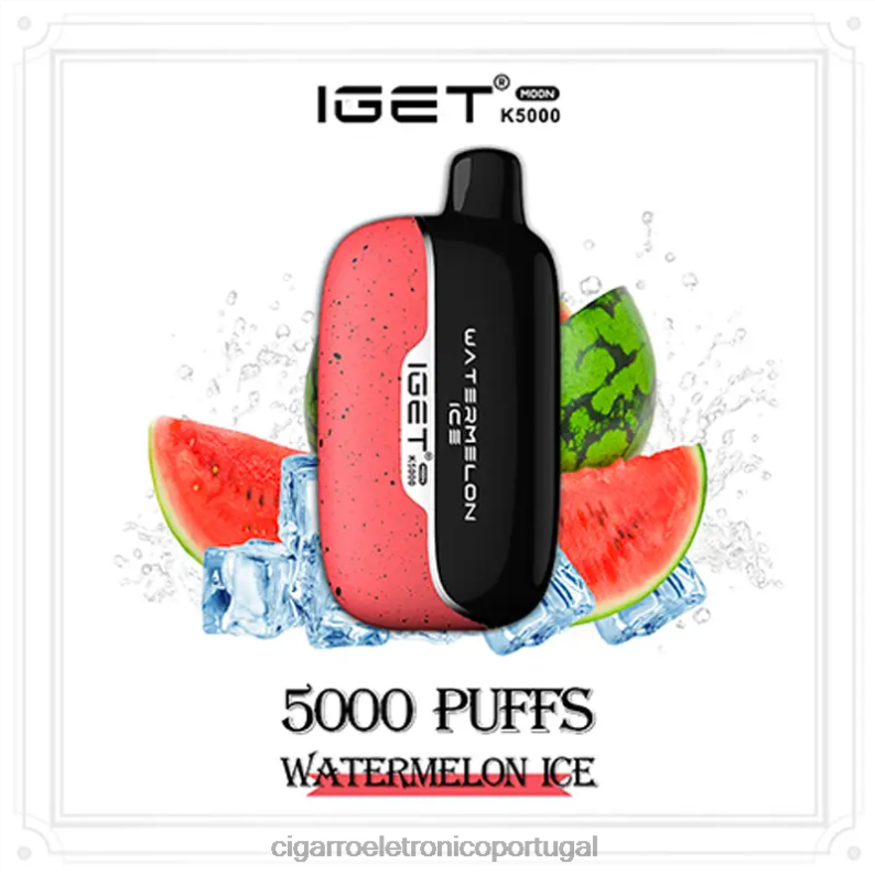 Cigarro Eletrônico Vape - IGET Moon k5000 gelo de melancia 280PF8
