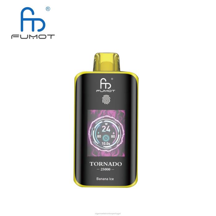 Atacado Vaporizador - gelo de banana Fumot Tornado 25.000 vapores descartáveis VN6L1