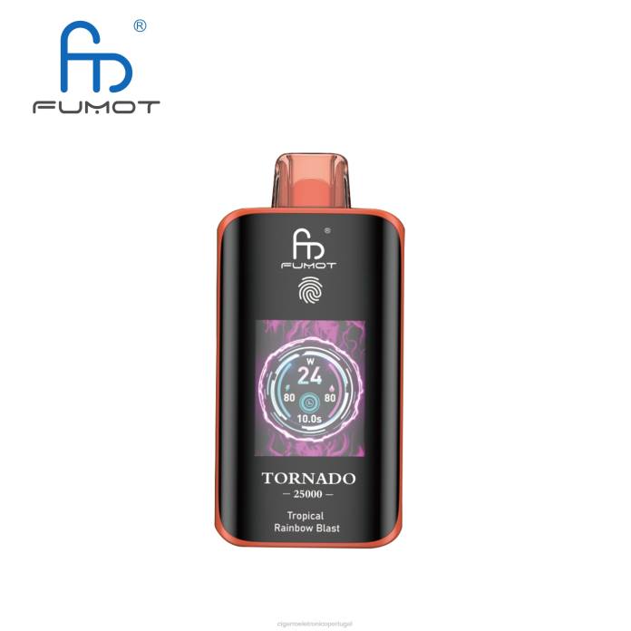 Cigarro Eletrónico Preço Portugal - explosão de arco-íris tropical Fumot Tornado 25.000 vapores descartáveis VN6L13