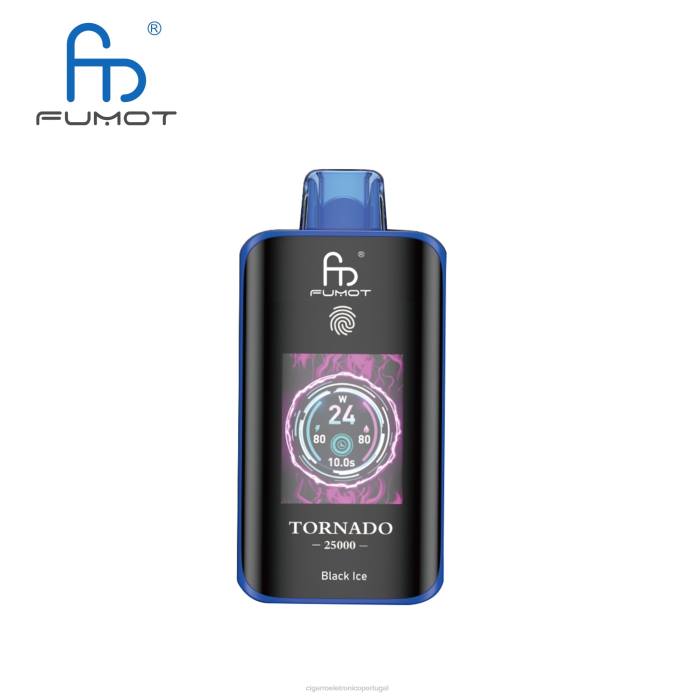 Cigarro Eletrónico Preço Portugal - gelo preto Fumot Tornado 25.000 vapores descartáveis VN6L2