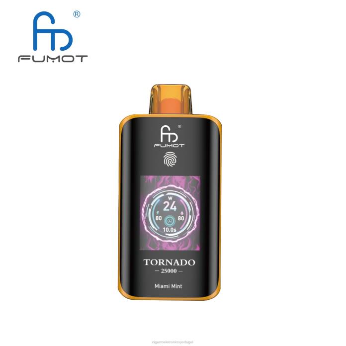 Loja De Cigarro Eletronico Portugal - hortelã de miami Fumot Tornado 25.000 vapores descartáveis VN6L8