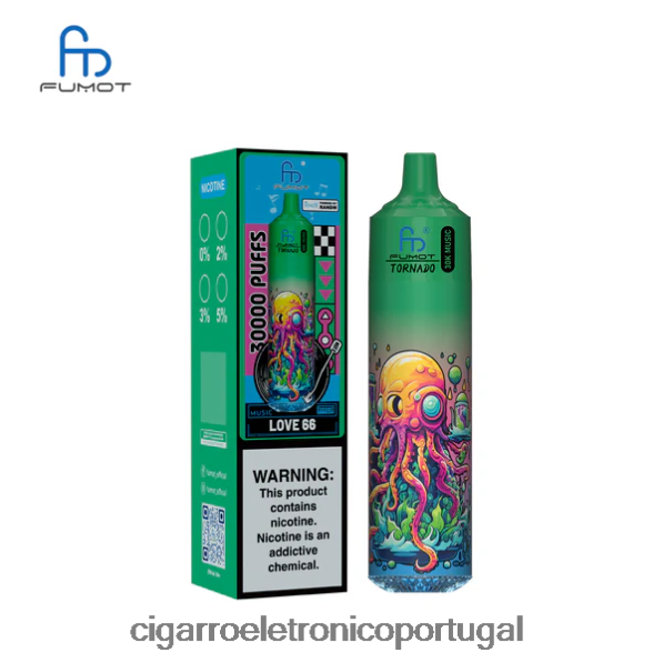 Cigarro Eletrônico - Fumot Tornado 30k música amor 66 TX2F6B16