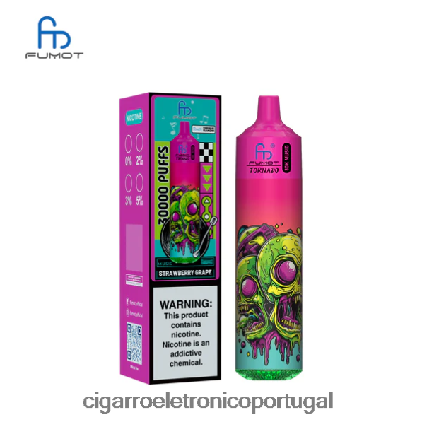 Cigarro Eletrônico - Fumot Tornado 30k música uva morango TX2F6B27