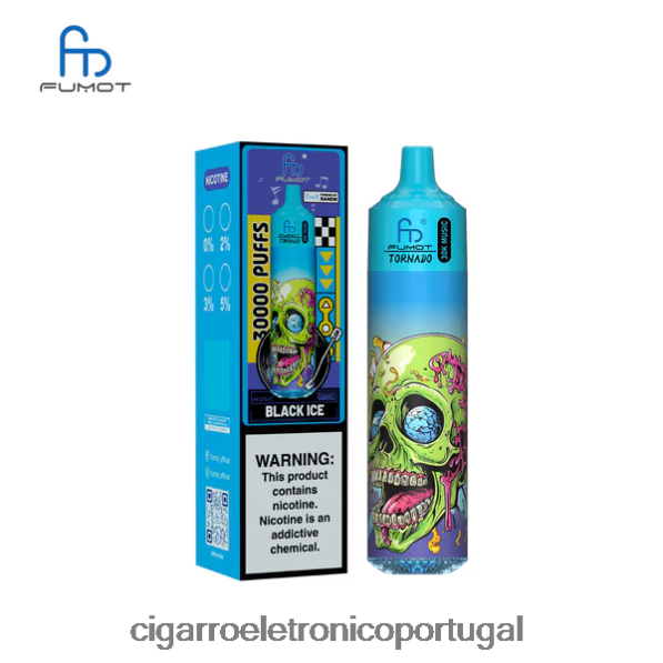 Cigarro Eletrónico Preço Portugal - Fumot Tornado 30k música gelo preto TX2F6B2