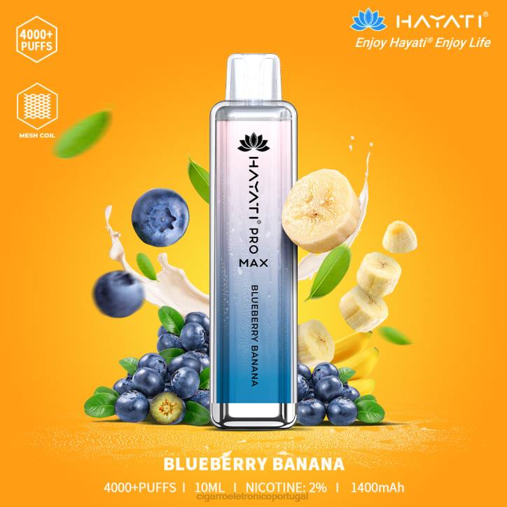 atacado vaporizador RB64192 banana com mirtilo Hayati Pro Max 4000
