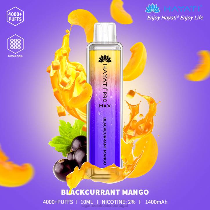 cigarro eletrónico comprar online RB64146 manga groselha preta Hayati Pro Max 4000