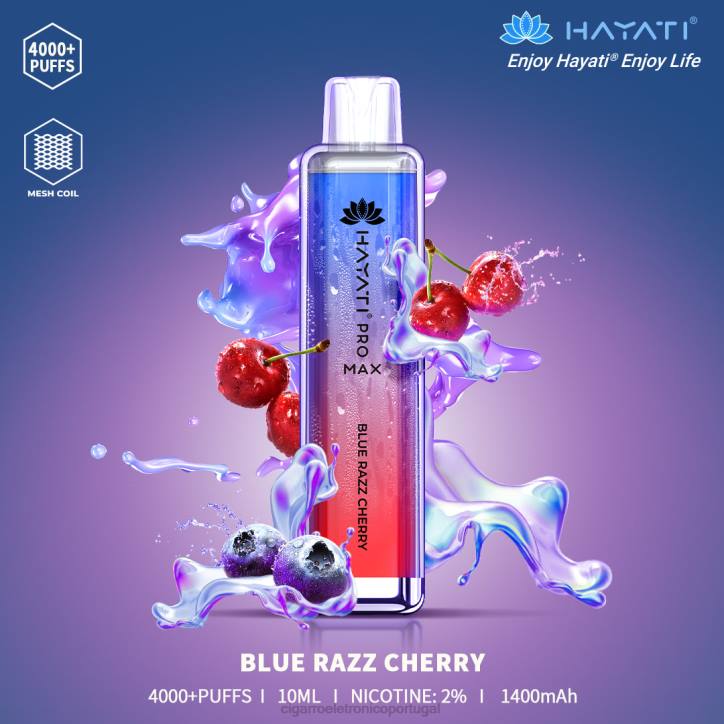 cigarro eletrônico vape RB64148 cereja razz azul Hayati Pro Max 4000