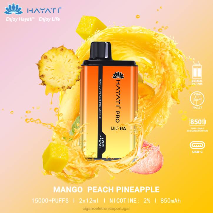 blu cigarro eletrónico portugal RB64209 manga pêssego abacaxi Hayati Pro Ultra