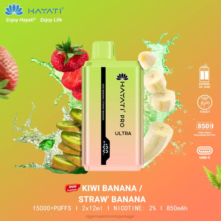 cigarro eletrônico RB64227 banana kiwi/banana morango Hayati Pro Ultra