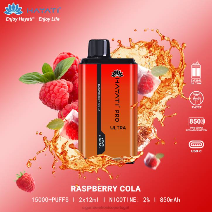 cigarro eletrónico iqos RB64215 cola de framboesa Hayati Pro Ultra