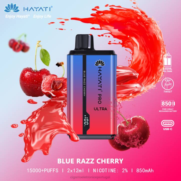cigarro eletrônico vape RB64198 cereja razz azul Hayati Pro Ultra