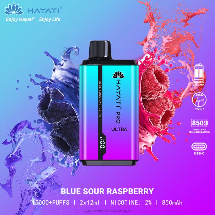 importação cigarro eletrónico portugal RB64200 framboesa azeda azul Hayati Pro Ultra