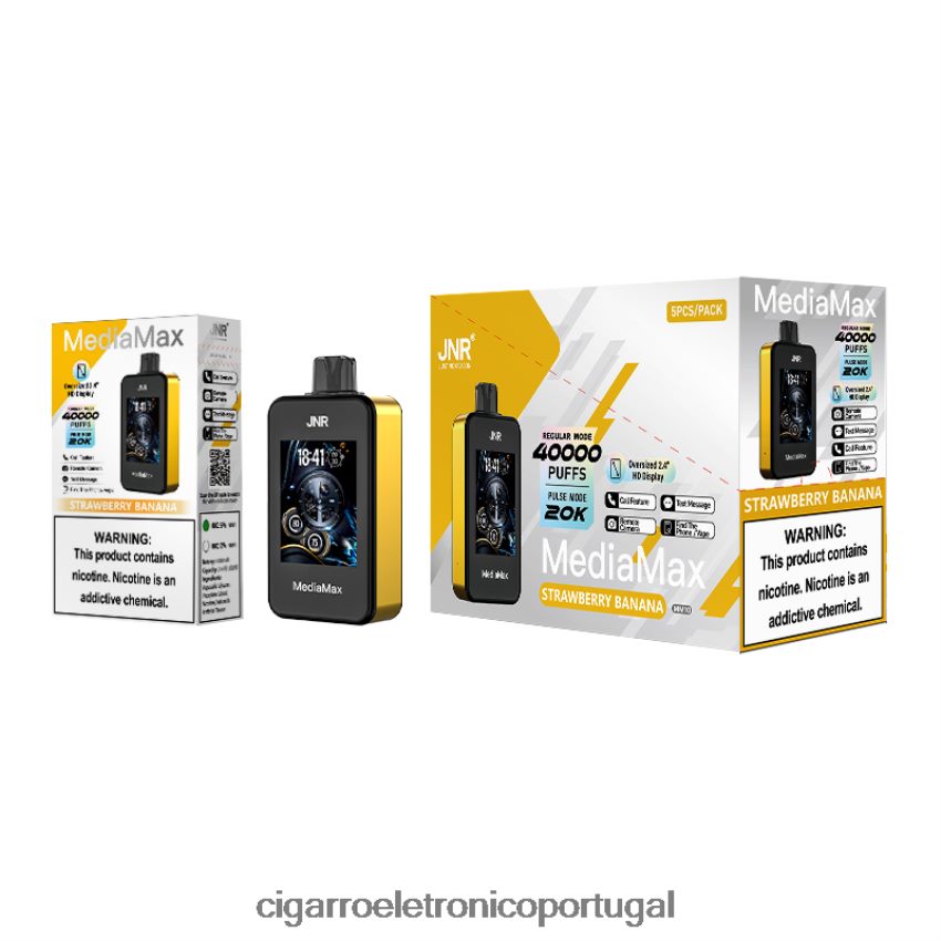 JNR MediaMax 40k sopro J6086816 banana morango cigarro eletrónico comprar online