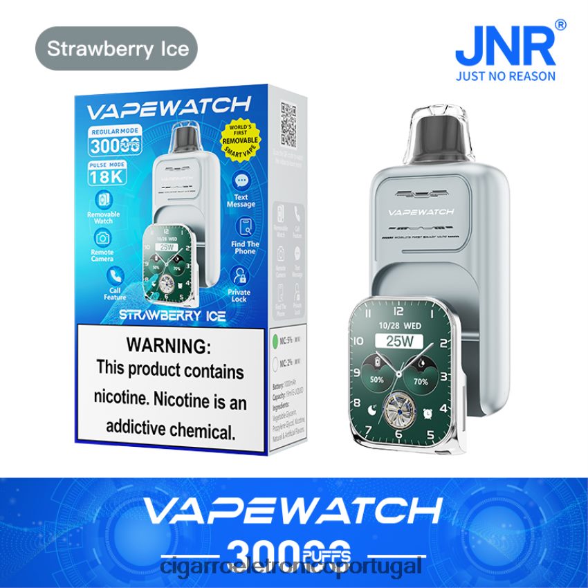 JNR relógio vaporizador J6086810 gelo de morango importação cigarro eletrónico portugal
