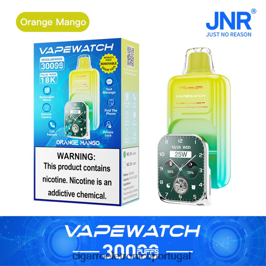 JNR relógio vaporizador J608682 manga laranja atacado vaporizador