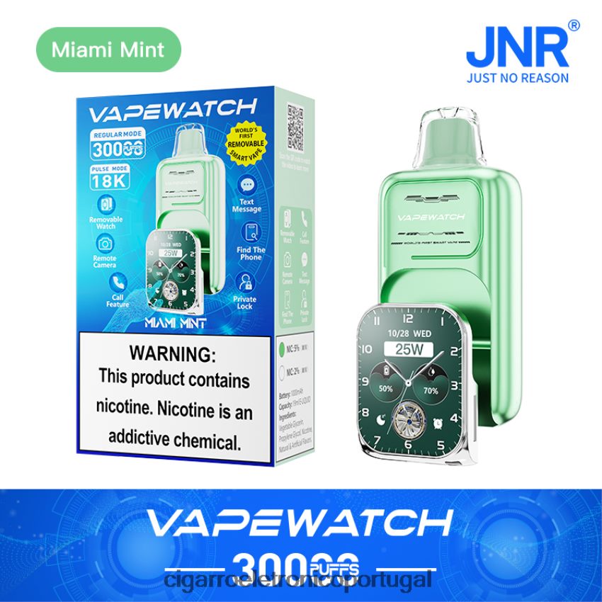 JNR relógio vaporizador J608688 hortelã de miami cigarro eletrônico vape