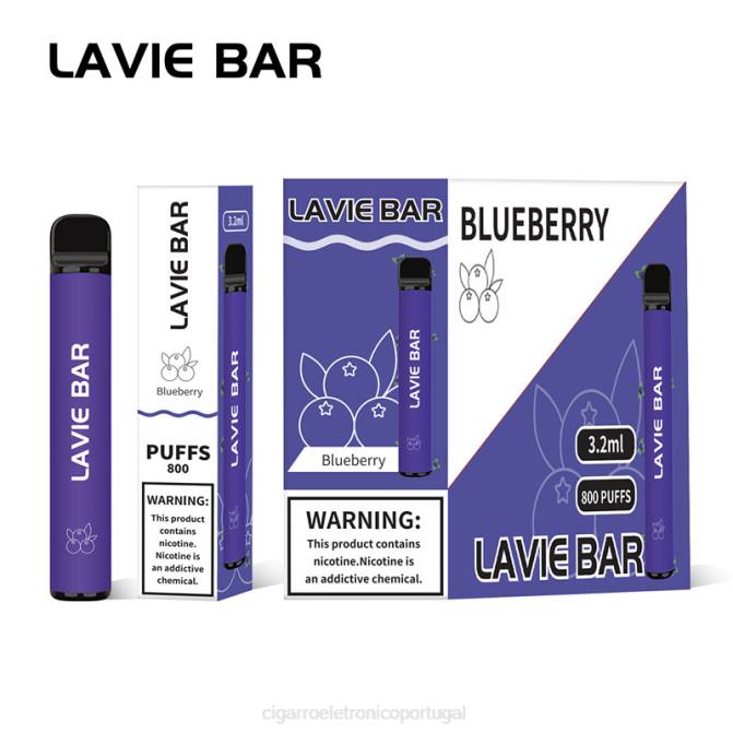 Cigarro Eletrónico Preço Portugal - gelo de mirtilo LAVIE BAR 800 baforadas DDN0310