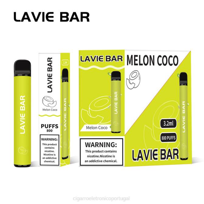 Importação Cigarro Eletrónico Portugal - melão coco LAVIE BAR 800 baforadas DDN0315