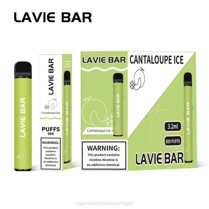 Loja Cigarro Eletronico Portugal - gelo de melão LAVIE BAR 800 baforadas DDN0317