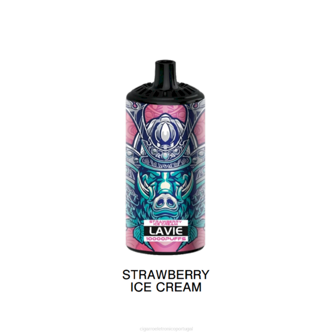 Cigarro Eletrônico Vape - sorvete de morango LAVIE BEAST 10.000 baforadas DDN0369