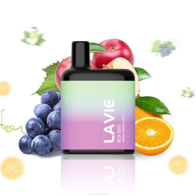 Cigarro Eletrónico Portugal - uva laranja maçã LAVIE BOX 3500 baforadas DDN0212