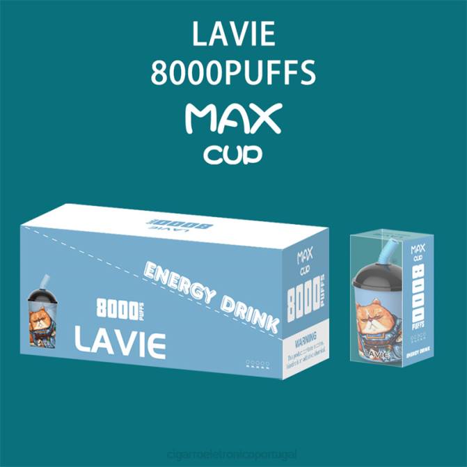 Cigarro Eletrônico Vape - bebida energética LAVIE Max Cup 8.000 baforadas DDN0259