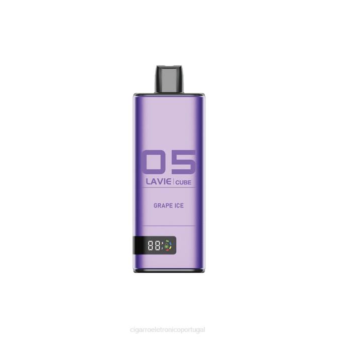 Cigarro Eletrônico Vape - gelo de uva LAVIE Cube 20.000 baforadas DDN039