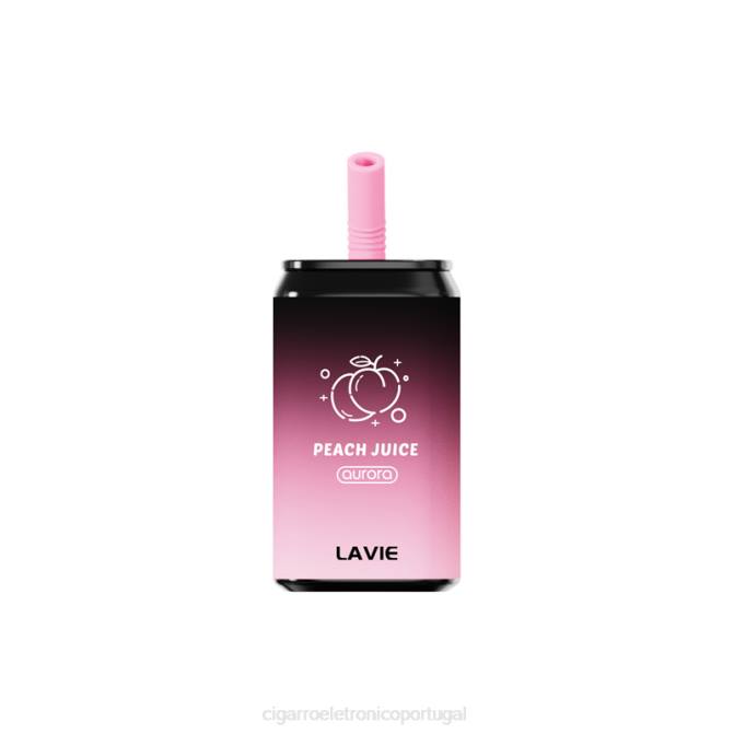 Atacado Vaporizador - suco de pêssego LAVIE Aurora 11.000 baforadas DDN0144