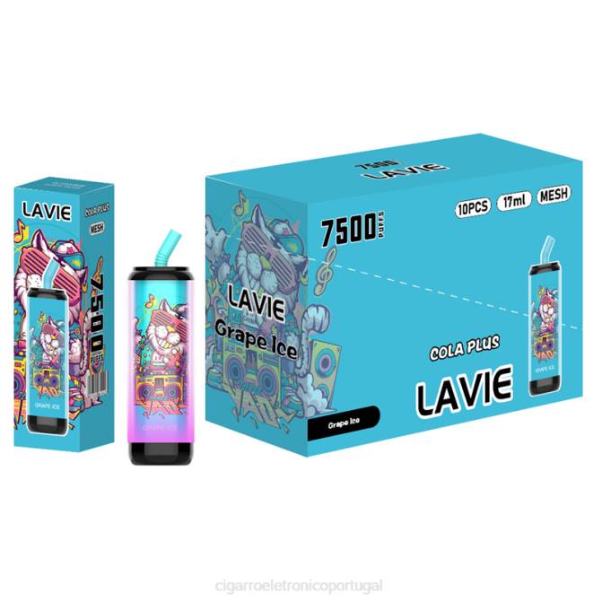 Atacado Vaporizador - gelo de uva LAVIE Cola Plus 7.500 baforadas DDN0254