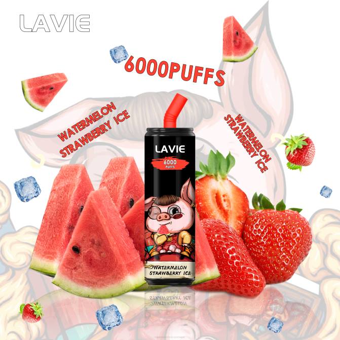 Cigarro Eletrónico Portugal - sorvete de melancia e morango LAVIE Coke BAR 6.000 baforadas DDN0267