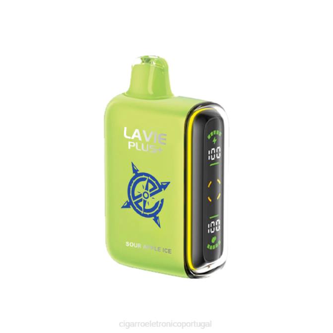 Atacado Vaporizador - gelo de maçã azeda LAVIE PLUS 15.000 baforadas DDN0100