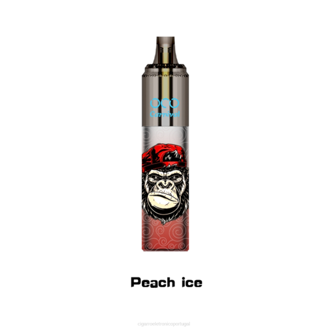Cigarro Eletrónico Portugal - gelo de pêssego LAVIE OCO carnaval 10.000 baforadas DDN0355
