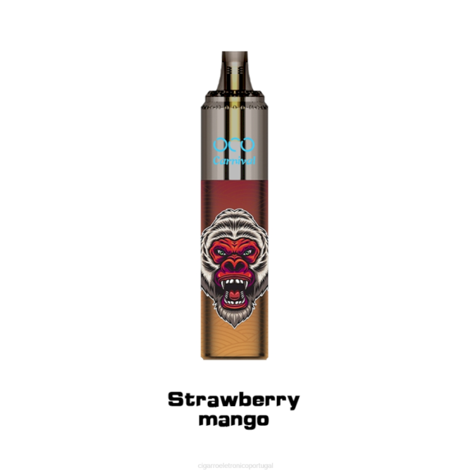 Cigarro Eletrônico - manga morango LAVIE OCO carnaval 10.000 baforadas DDN0357