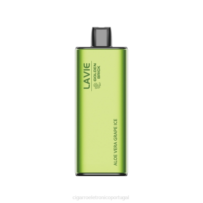 Importação Cigarro Eletrónico Portugal - gelo de uva aloe vera LAVIE GOLDEN BRICK 10.000 baforadas DDN051