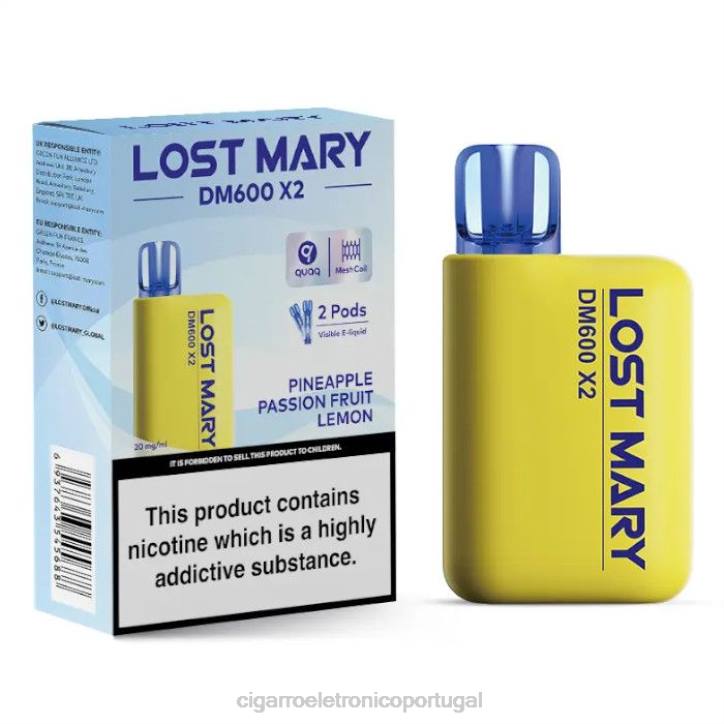 cigarro eletrônico vape RB64478 abacaxi, maracujá, limão LOST MARY DM600 X2