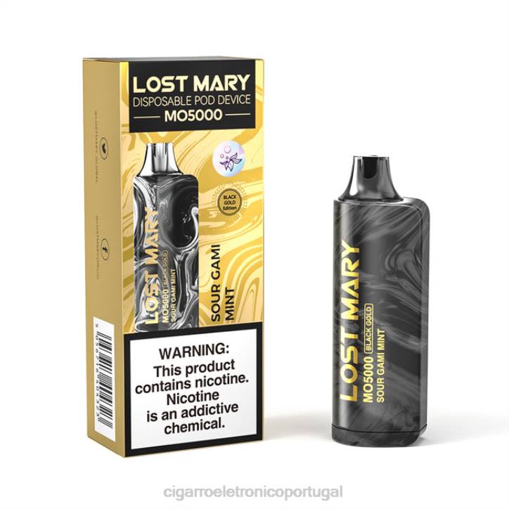 cigarro eletrónico comprar online RB64346 hortelã gami azeda LOST MARY MO5000 ouro negro 10ml
