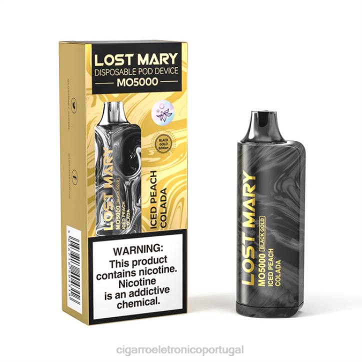 cigarro eletrónico iqos RB64345 colada gelada de pêssego LOST MARY MO5000 ouro negro 10ml