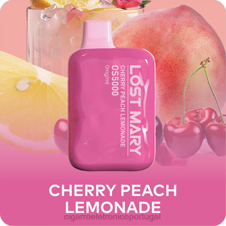 vaporizador de ervas atacado RB64511 limonada de cereja e pêssego LOST MARY OS5000 0 mg/ml