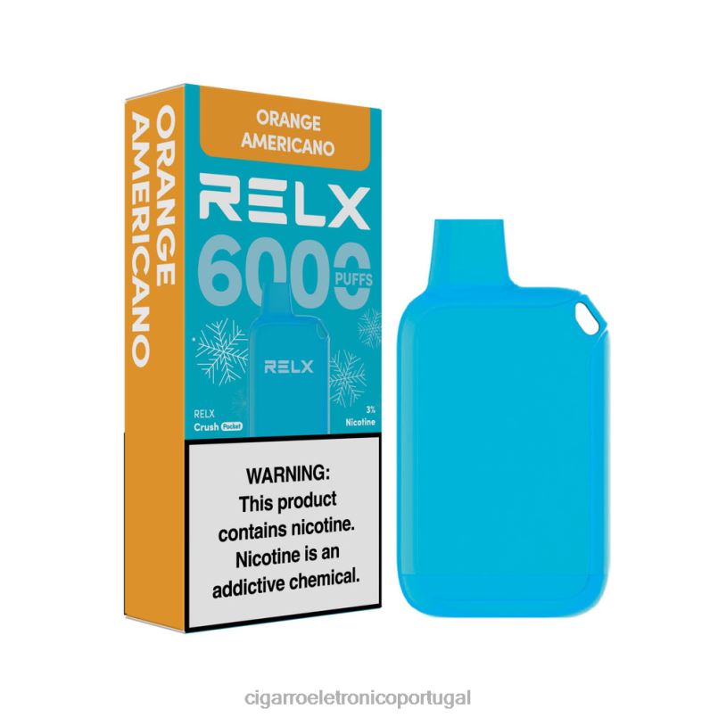 Cigarro Eletrónico Comprar Online - americano laranja RELX Crush Pocket 6000 gelado NL26815