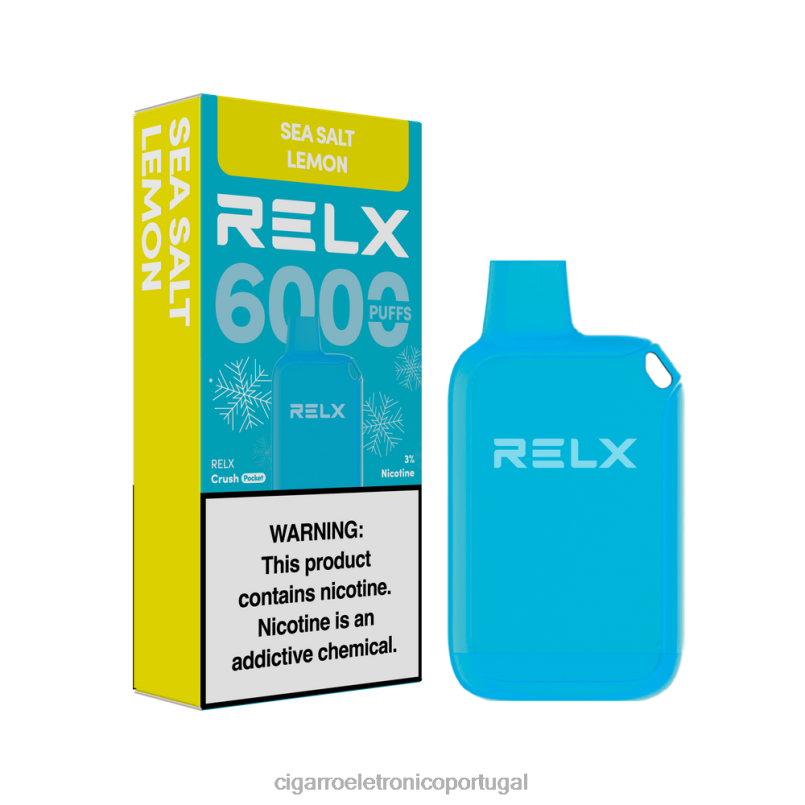 Cigarro Eletrônico Descartável Atacado - limão sal marinho RELX Crush Pocket 6000 gelado NL26811