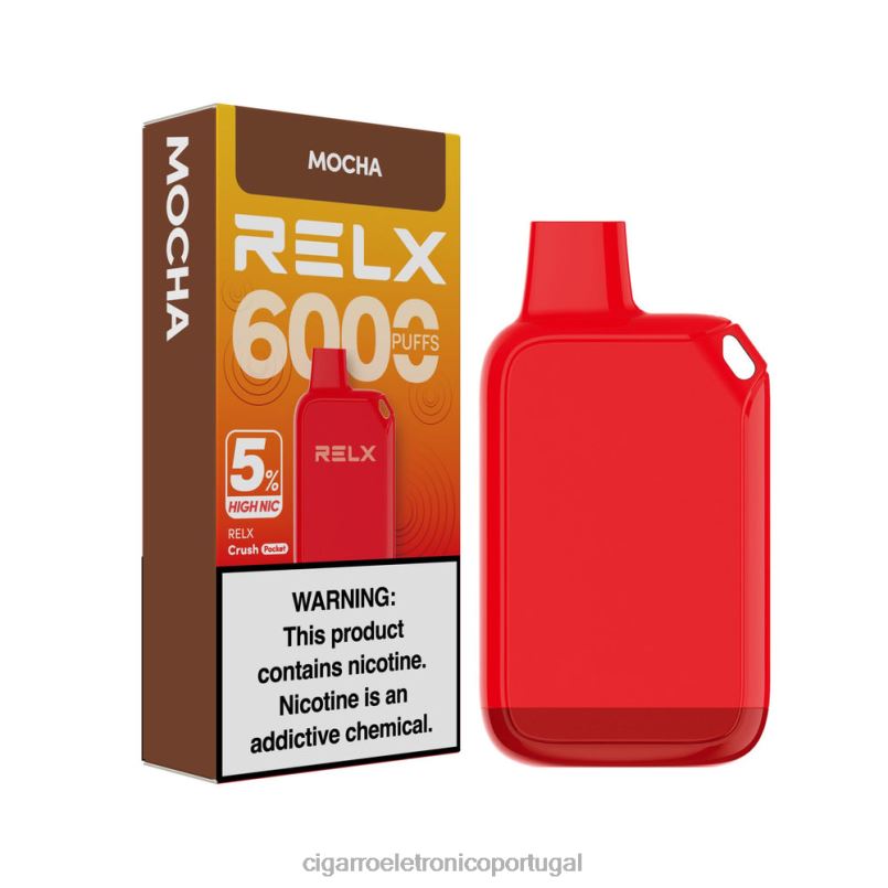 Cigarro Eletrónico Portugal - café RELX Crush Pocket 6000 5% de alta frequência NL26825