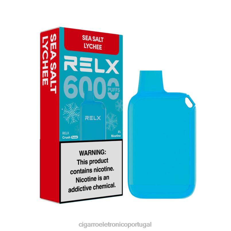 Cigarro Eletrónico Portugal - lichia de sal marinho RELX Crush Pocket 6000 gelado NL26814