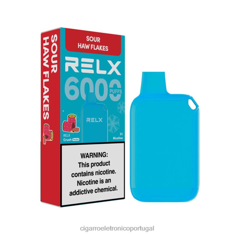 Cigarro Eletrônico - flocos de haw azedo RELX Crush Pocket 6000 gelado NL26816