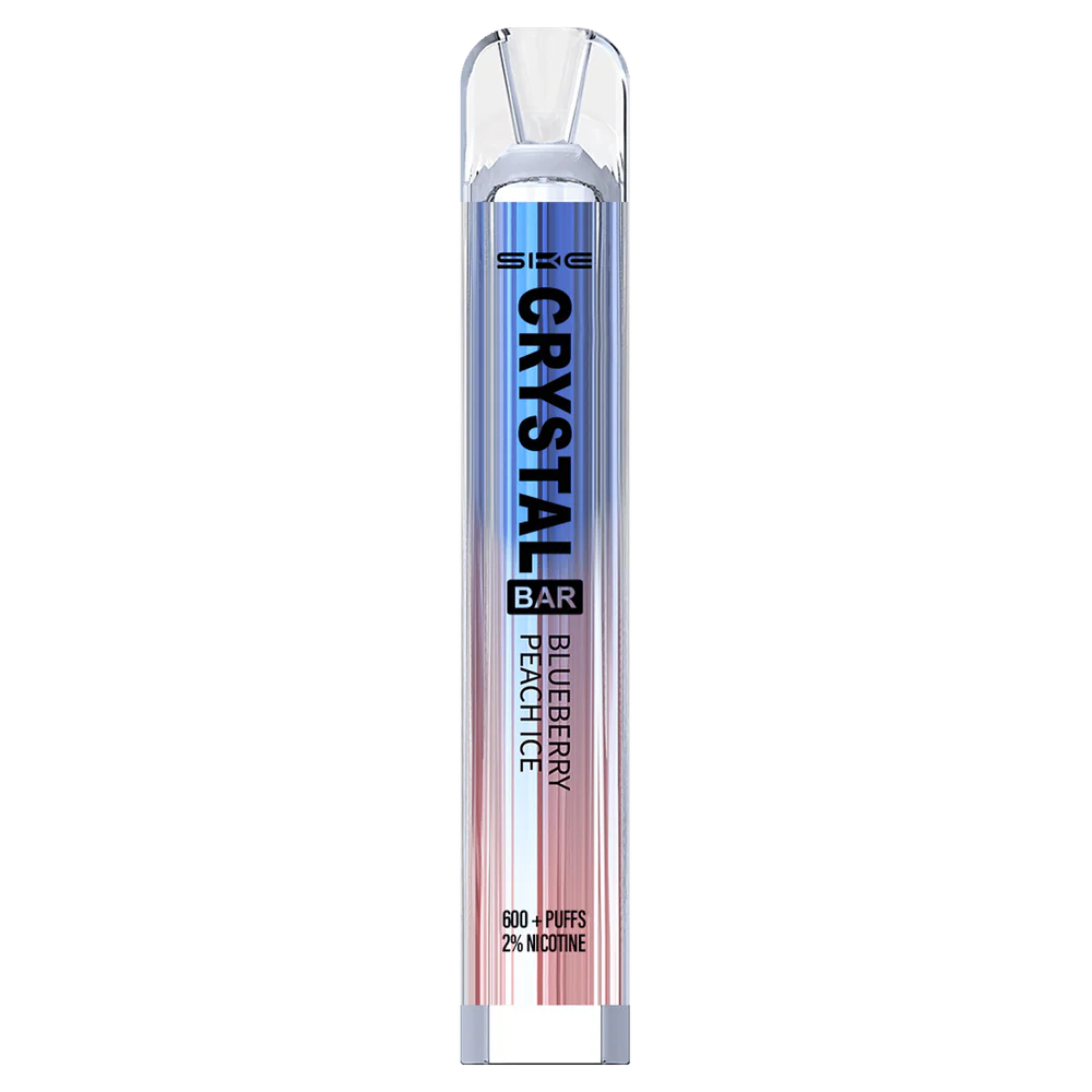 cigarro eletrônico RB64267 gelo de mirtilo e pêssego SKE Crystal Bar vape descartável 600 baforadas