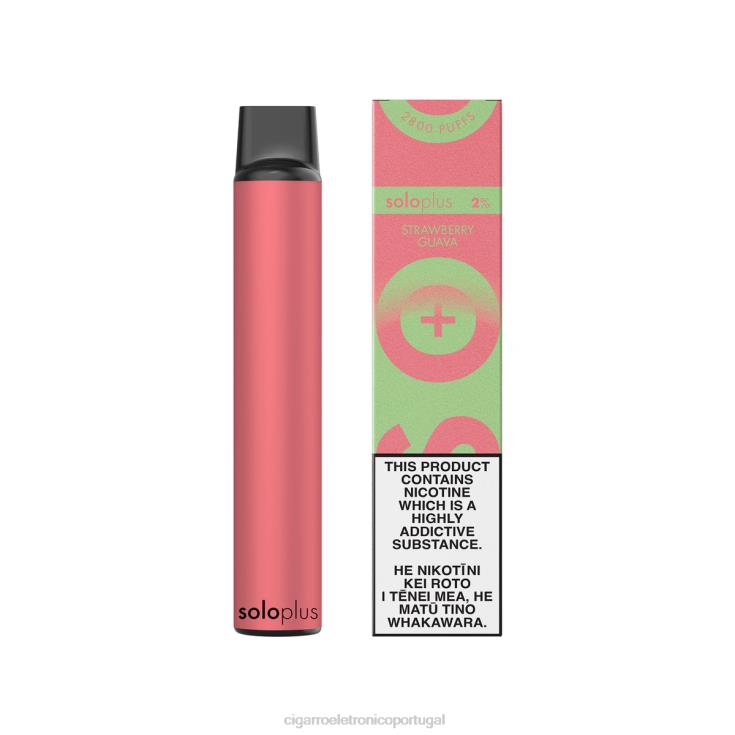 Cigarro Eletrónico Comprar Online - Solo Plus coleção paraíso vape descartável goiaba morango X8RN837