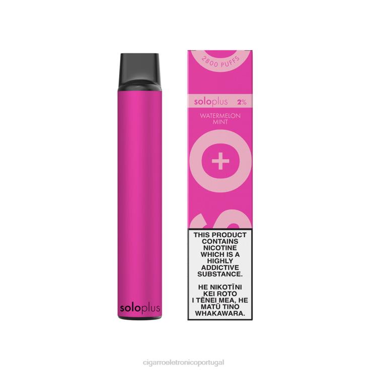Cigarro Eletrônico Vape - Solo Plus vaporizador descartável melancia hortelã X8RN828