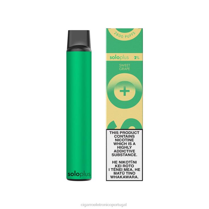 Importação Cigarro Eletrónico Portugal - Solo Plus coleção paraíso vape descartável uva doce X8RN840